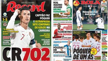 Portugal se rinde ante Cristiano: "Nuestro señor de los goles"
