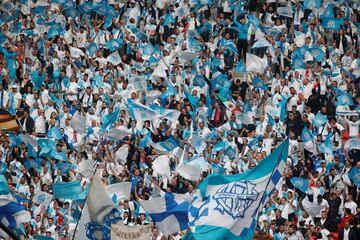 Aficionados del Olympique de Marsella.