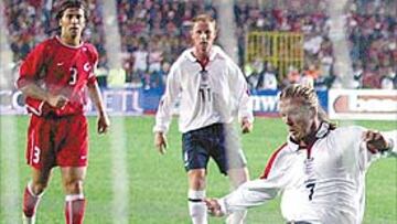 Becks se escurrió en el lanzamiento del penalty frente a Francia.
