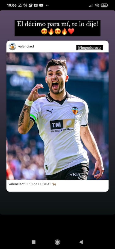 Hugo Duro est¨¢ a un gol de ser el ¡®killer¡¯ de la d¨¦cada del Valencia
