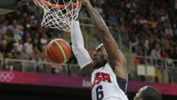 Lebron James durante el partido Estados Unidos - Francia.