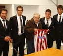 José Mujica: "Les felicito, sé que le ganaron al Real Madrid"