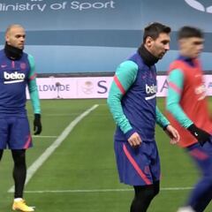 Messi se entrenó y apunta a la final contra el Athletic