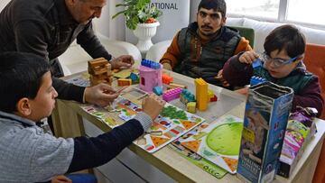 Hundreds of children diagnosed with various disabilities, including autism spectrum disorder (ASD), were deprived of socialisation classes, speech training and physical therapy x96- all described by doctors as essential. (Photo by Zaid AL-OBEIDI / AFP)