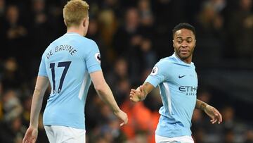 Raheem Sterling y Kevin De Bruyne.