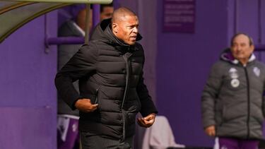 Baptista, en un partido del Real Valladolid Promesas.