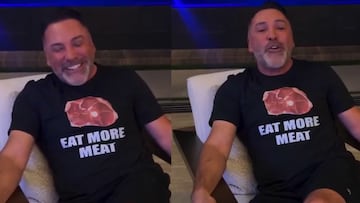 Oscar De La Hoya se burla de Canelo tras su derrota ante Crawford