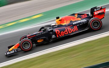 Formula One F1 - Hungarian Grand Prix - Hungaroring, Budapest, Hungary - July 18, 2020 Red Bull's Max Verstappen in action during practice Joe Klamar/Pool via REUTERS