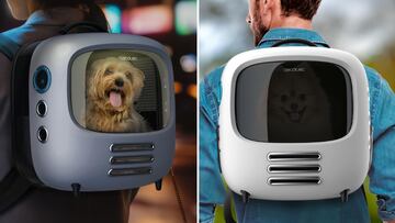 Mochila transport¨ªn para perros, gatos y otras mascotas Cecotec 1800 Travel Fan en Amazon