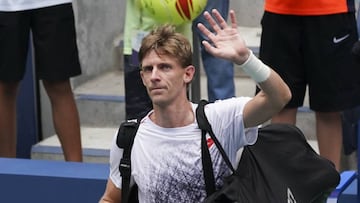 Kevin Anderson, al t&eacute;rmino de un partido.