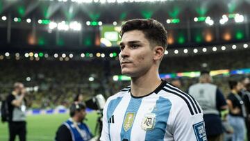 Julián Álvarez se apaga con Argentina