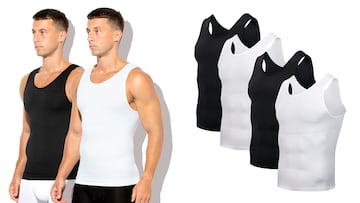 Chaleco de compresi¨®n en colores blanco y negro.