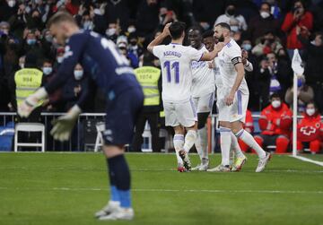 2-0. Vinicius celebra el segundo gol.