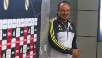 Benítez, en sala de prensa.