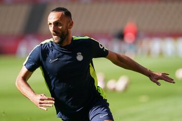 Muriqi, durante un entrenamiento con el Mallorca.