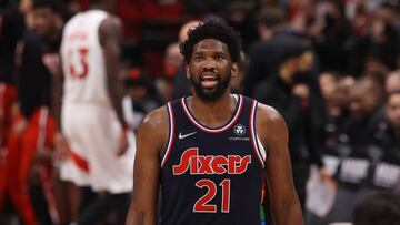 Sixers’ Joel Embiid suffered an eye injury by Raptors Pascal Siakam during Thursday’s win over Toronto, and will be listed out indefinitely.