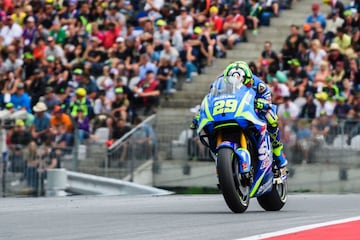 Andrea Iannone durante la sesión clasificatoria del GP de Austria. 