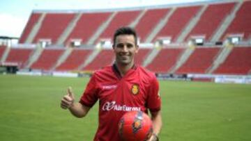 Arana, en su presentación como nuevo jugador del Mallorca.