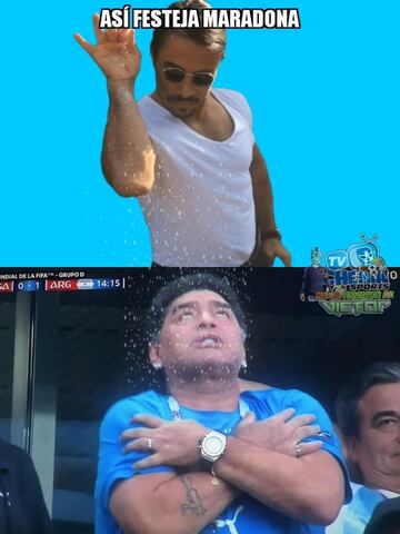 Los memes de la agonía de Argentina y el show de Maradona