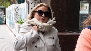 La expareja de Diego Armando Maradona, Verónica Ojeda, a su llegada al Tribunal Oral en lo Criminal N.º 3 de San Isidro.