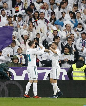 2-1. Borja Mayoral celebró el segundo gol con Bale.