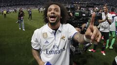 Marcelo celebra la Liga.