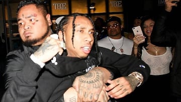 El rapero Tyga la lía gorda en el cumpleaños de Mayweather