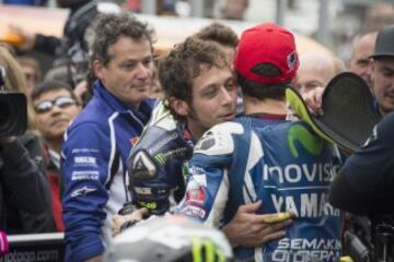 Valentino Rossi y Jorge Lorenzo. 