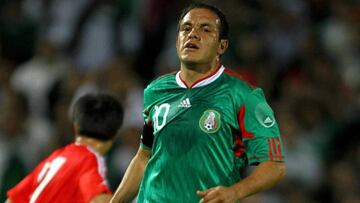 Cuahtémoc Blanco jugando con la Selección Mexicana en Sudáfrica 2010.