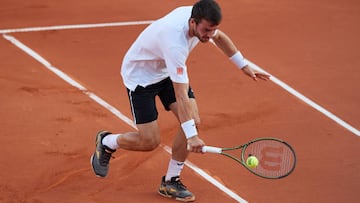 El tenista valenciano Pedro Martínez, durante un partido