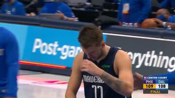 El enfado de Luka Doncic después de fallar el tiro decisivo