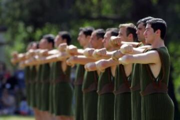 El perfecto ensayo del encendido de la llama olímpica