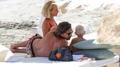 Soccer player Andrea Pirlo and Valentina Baldini and twins Leonardo and Tommaso Pirlo during holidays 09 July 2019.
