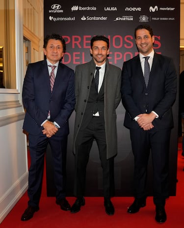 José Félix Díaz; Director Editoral de AS, Jesús Navas; exfutbolista y Aloysio Araujo; Director General de Deportes de Prisa Media.
