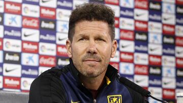 Simeone en rueda de prensa.