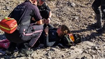 Leah Vanderlinden en su accidente de moto en 2019