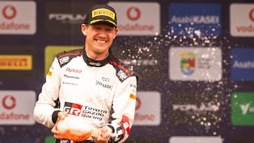 Ogier, en el podio de Portugal 2024.