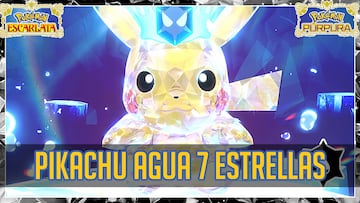 pokemon escarlata purpura pikachu teratipo agua 7 estrellas teraincursion