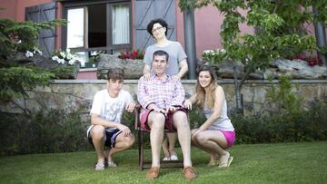 Juan Carlos Gómez con su famlia.
