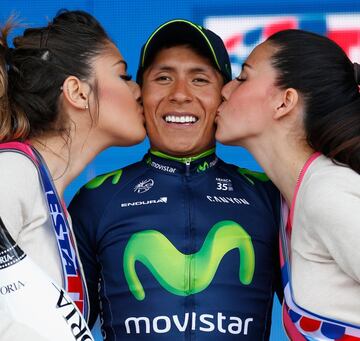 Giro de Italia - 27 de mayo de 2014. Uno de los triunfos más importantes del colombiano. El corredor del Movistar Team se impuso en la etapa 16 y 19. Finalmente se quedó con el título.  