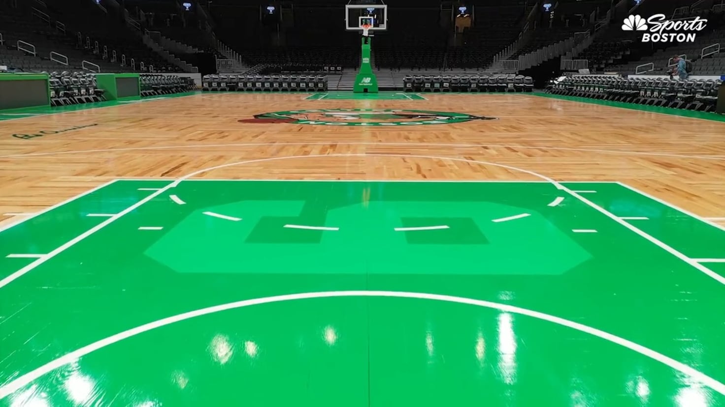 Why is there a number 6 painted on the Celtics court? AS USA Why is there a number 6 painted on the Celtics court? AS USA