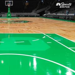 Why is there a number 6 painted on the Celtics’ court?