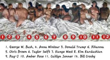 Kanye West monta una orga de celebrities en su vdeo Famous