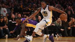 Andre Iguodala, con Golden State Warriors, durante un partido contra Los Angeles Lakers.