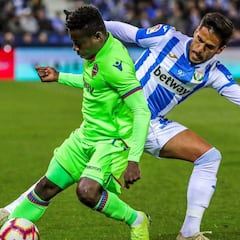 Butacas vacías en Butarque contra el fútbol entre semana