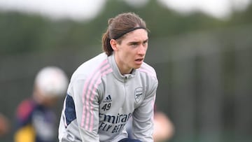 Marcelo Flores durante un entrenamiento con la Selección Mexicana.