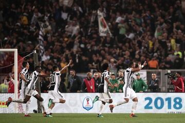 Celebraci車n de la Juventus por la consecuci車n de la Copa de Italia ante el Mil芍n.