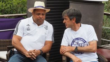 Ronaldo, presidente del Real Valladolid, y Pacheta, entrenador del equipo blanquivioleta.