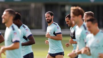 Isco, en un entrenamiento.