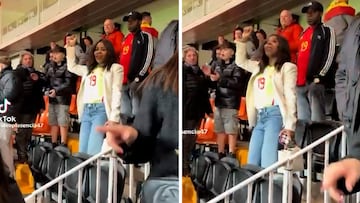 El baile viral de la madre de Lamine Yamal en Mestalla